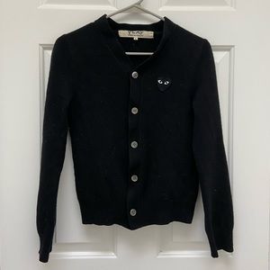 Commes des Garçons Play black heart cardigan
